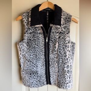 Women's Faux Fur Leopard Print Vest
